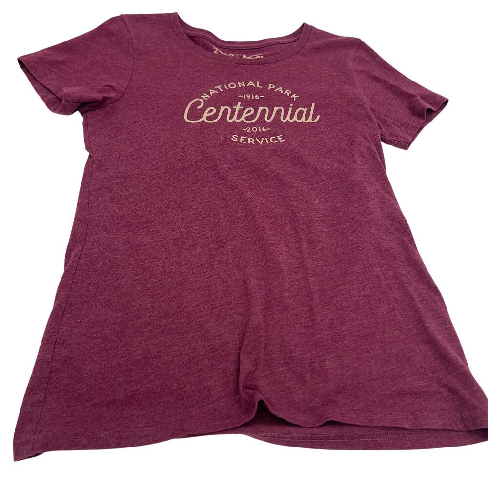 REI Co-op Womens National Park Service Centennial 2016 T-Shirt S Maroon Graphic